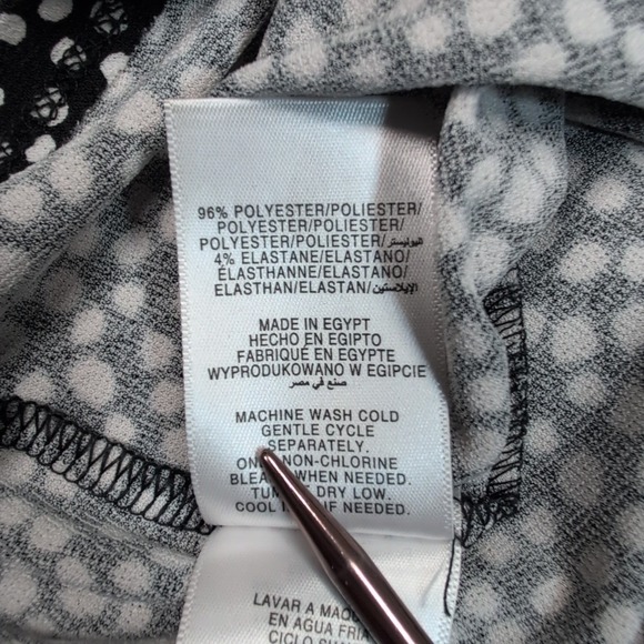 Jones New York Shirt Womens S Black‎ White Blouse Preppy Career Evening Top Soft - Picture 6 of 9